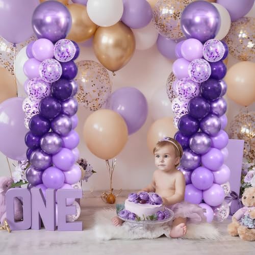 Purple Balloon Column Stand Kit Set of 2 for Floor - Image 7