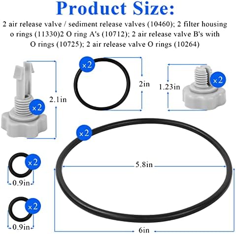 25004/2,500 Gallon Filter Pump Replacement Seals Kit Pack for Intex Pool Filter Pump (Includes 5 Combined Parts - Image 2