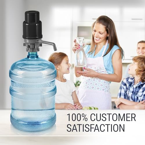HotFrost Manual Water Pump for 5 Gallon Jug & Bottle – Non-Electric 5 Gallon Water Dispenser, Universal Hand Pump with 3 Adjustable Tubes, 53mm Screw Top Adapter, Spout Cap & Cleaning Brush, BPA-Free - Image 5