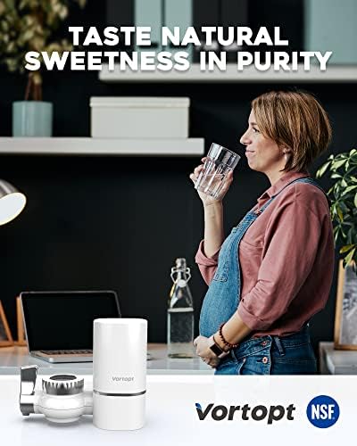 Vortopt T1 Faucet Water Filter - 400 Gallons Water Purifier for Faucet - Tap Water Filter Reduces Lead, Chlorine, Bad Odor & Impurities Down to 0.2μm, Fits Standard Faucets(2 System with 4 Filters) - Image 7