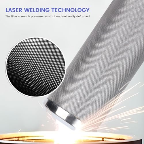 Stainless Steel Cleanable Wire Mesh Filter Cartridge 10”Length,2.5"OD(200 Micron) - Image 6