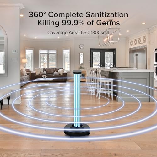 SANSI 120W UVC Cart with Wheels, Portable Mobile UV Light, Remote & 3 Timer, Ozone-Free, 16.4FT Power Cord, for Large Space - Image 2