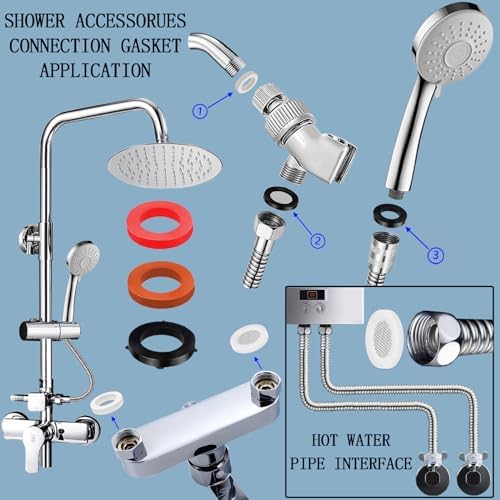 ZDBB 165 PCS Plumbing Hose Rubber Washers Assortment Set with Screen Filter and Silicone Washer Kit,for Shower Head Gasket Garden Hose Washing Machine Inlet Supply Lines Faucet Gaskets Replacement - Image 6