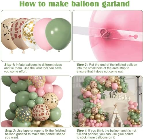 Amandir 170Pcs Jungle Safari Balloons Garland Arch Kit - Image 5