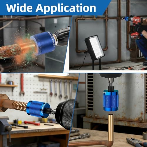 Copper Pipe Cleaner Kit, 1/2" 3/4" 1" Drill Tube Cleaning Tool - Image 7