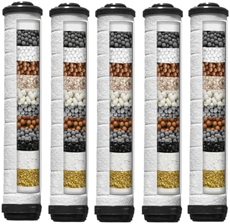 Shower Filter for Handheld Shower Head, Set of 5 Upgraded version Multi-Storey Replacement Filters for Hard Water Remove Chlorine and Harmful Substances,Make Bathing Healthier. by Pre-TapedMaskingPaper
