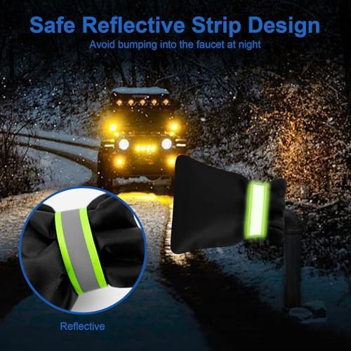 2Pack Outdoor Faucet Covers for Winter, 6.7" W x 8.3" H Hose Bib Covers - Image 6