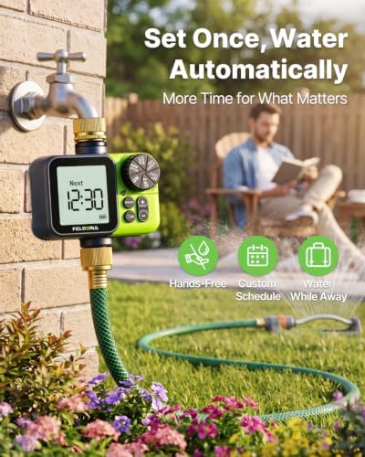 Sprinkler Timer, Brass Inlet Garden Hose Timer with Rain Delay - Image 2