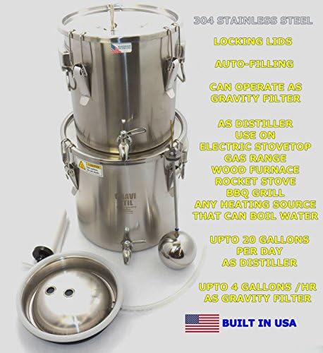 Emergency Survival Water Distiller and Gravity Filter Combination GRAVI-Stil Auto Fill Feature - Image 2