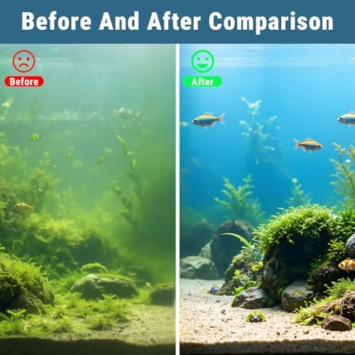 coospider-repta Aquarium Filter UV Green Clean Machine for 15-40 Gallon Fish Tank Crystal Clear 100GPH - Image 6