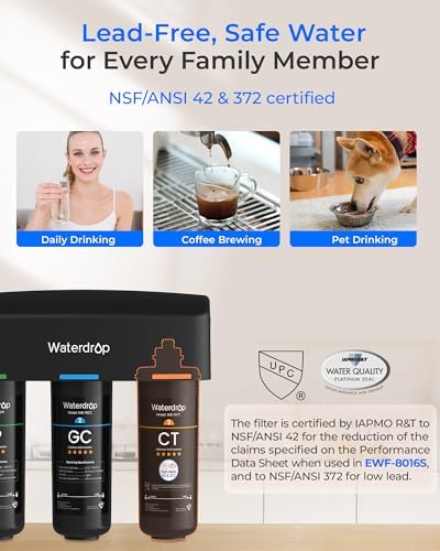Waterdrop TSA 8 Layer Under Sink Water Filter System, NSF/ANSI 42 Certified - Image 4