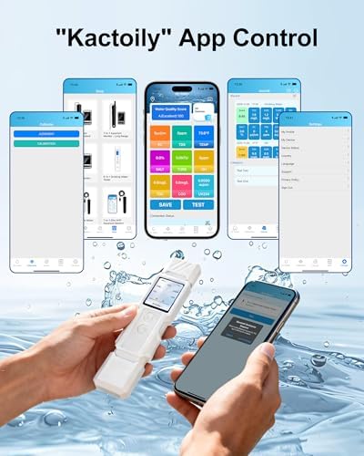 9-in-1 Smart Water Tester with APP Monitoring, Digital Water Test Kit for Turbidity, TDS, EC, Temp, Salt, GH, TOC, COD & UV254, Professional Water Tester for Drinking Water, Well, Tap & Outdoor. - Image 3