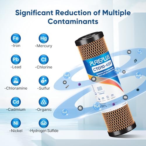 PUREPLUS 2.5" x 10" Whole House Heavy Metal Removal Water Filter, 3 PACK - Image 3