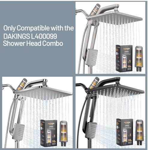 2-Pack Gray Shower Head Filter Replacement for L400099 - Image 6