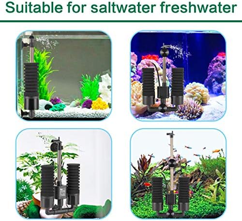AQQA Electric Sponge Filter for Aquarium, 10-40 Gallon Fish Tank Filter, 3W - Image 6