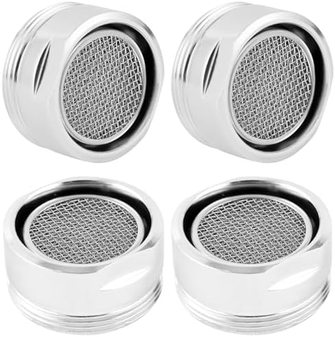 4-Pack Stainless Steel Faucet Aerator, 15/16" Male Faucet Adapter, Chrome by iFealClear