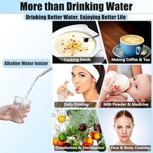 Acidic Water Ionizer,Alkaline Water Machine for Home & Office, Ionized Drinking Water Purifier ph 3.5-10.5 Hydrogen Water/Water Purifier Filter/Ionized Water/Antioxidant Water(Silver) - Image 7
