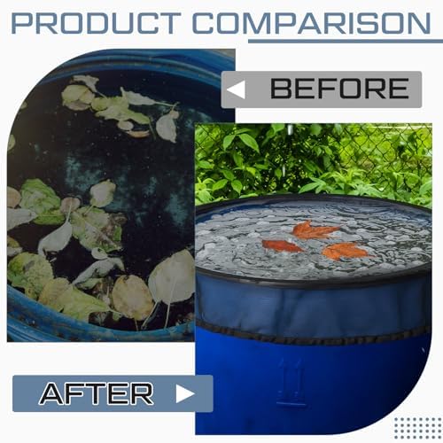 SATINIOR 2 Pcs 20 Inch Pop-Up Rain Barrel Mesh Cover - Image 3