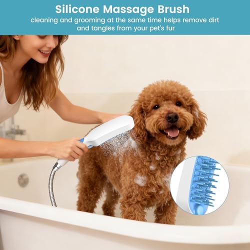 Dog Shower Attachment, Handheld Sprayer for Indoor & Outdoor Pet Bathing - Image 4