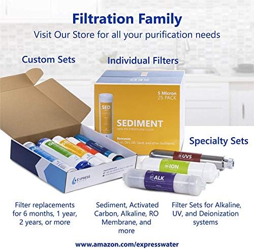 Express Water – 6 Months Alkaline Reverse Osmosis System Replacement Filter Set – 4 Filters – 10 inch Size Water Filters - Image 6