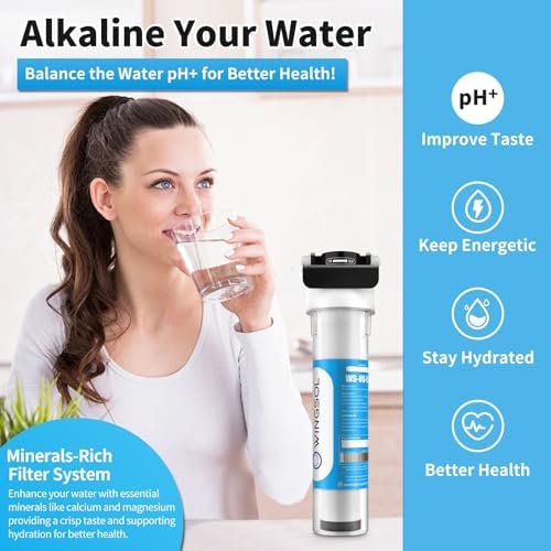 WINGSOL Water Filter for Sink with Faucet, Reduce Heavy Metals/Chlorine/PFAS/PFOA/PFOS/Odor/Sediment, NSF/ANSI 42&53 Improve Taste, EZ Change Life Indication Mineral pH+ Under Sink Water Filter - Image 2