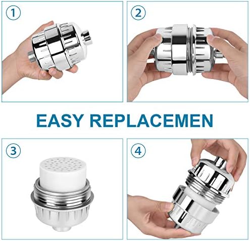 FEELSO 2 Pack 15 Stages Replacement Shower Filter for Hard Water - Image 4