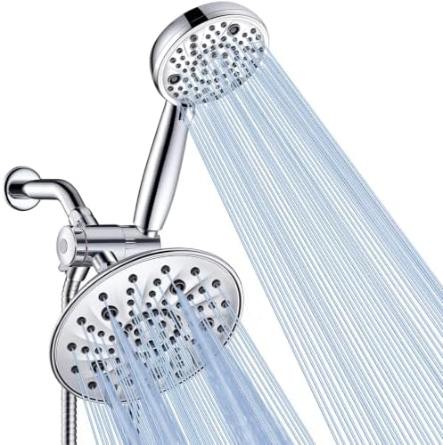 FEELSO Shower Head with Handheld Combo, 8" High Pressure Double Shower Head by FEELSO