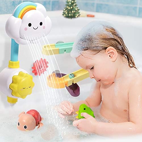 Bath Toys Bathtub Toys for Toddlers and Babies, Bath Tub Toy Set with Shower, Rubber Ducks, Floating Toys - Image 3