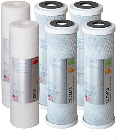 APEC Ultimate Series US Made 2 Sets of Stage 1, 2 & 3 Replacement Filter for Undersink System(Filter-SETX2) by APECWaterSystems