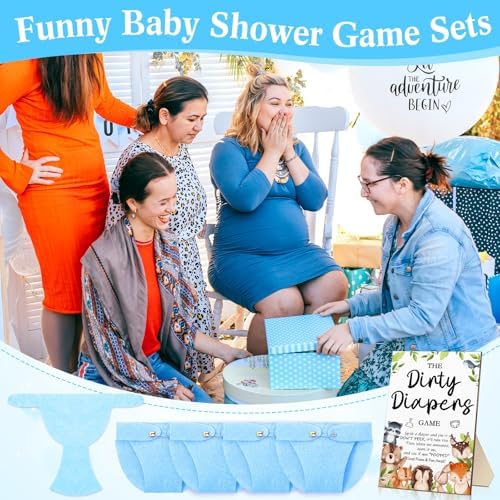 Roowest 51 Pcs Dirty Diaper Baby Shower Games, Woodland Animals - Image 6