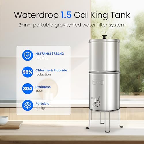 Waterdrop TK15-A-FS Gravity Water Filter System, NSF/ANSI 42&372 Certified - Image 6
