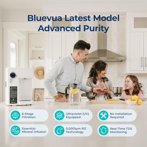 Bluevua RO100ROPOT(UV) Reverse Osmosis System Countertop Water Filter, with One Extra ROPOT Replacement Carafe, Bundle - Image 2