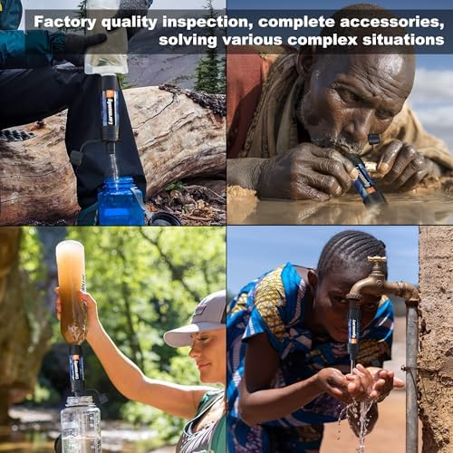 Straw Water Filter, Portable Water Filtration System Water Purifier, Personal Outdoor Emergency Survival Gear for Hiking Travel Camping Accessories Emergency Preparedness Outdoor Activities - Image 5