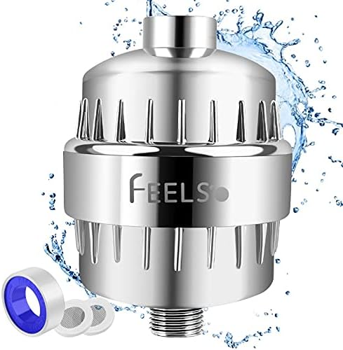 FEELSO Shower Filter, Water Softener Shower Head Filter for Hard Water by FEELSO