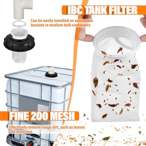 2 Pcs IBC Lid Filter Nylon Screen for Water Tank Rain Barrel Plastic - Image 4