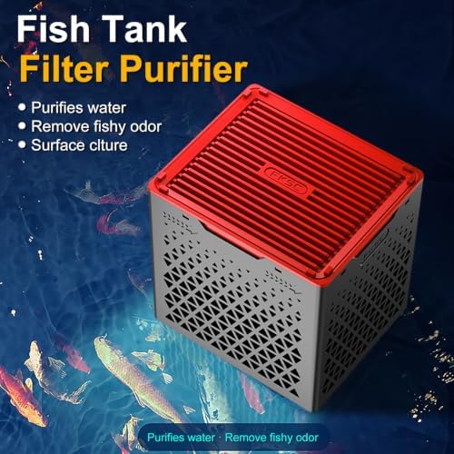 Pure Cube Water Trough Filter 3.0 Super‑Strong Filtration Aquarium Water Trough Activated Carbon Purifier Cube for Horse, Livestock, Fish Tanks & Ponds,Red,for 20 Gallons Tank - Image 5
