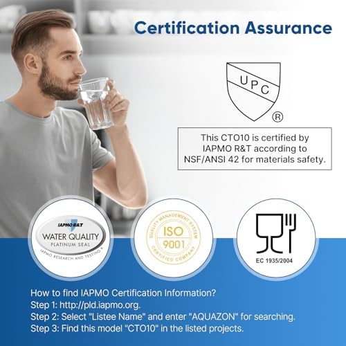 PUREPLUS 1 Micron 2.5" x 10" Whole House CTO Carbon Water Filter,3 PACK - Image 2