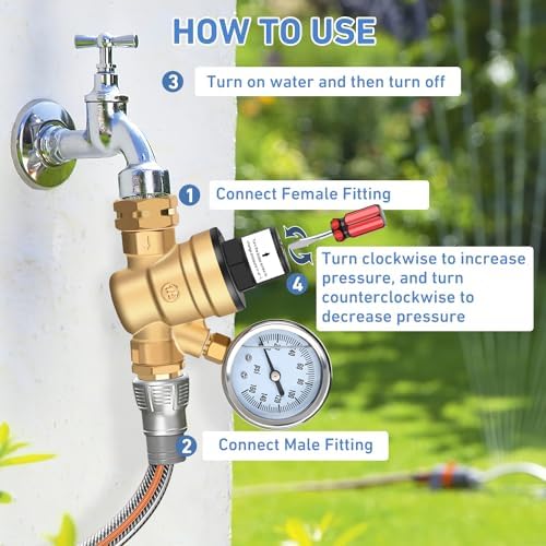 Nilight RV Water Pressure Regulator for RV Camper, Water Hose Pressure - Image 6