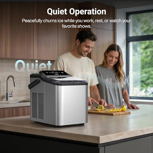 Typhur Nugget Ice Maker Countertop, Self-Cleaning Pump, Titanium Silver - Image 5