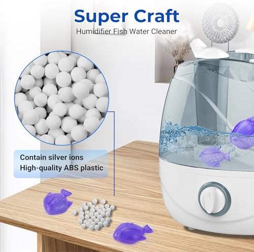 Humidifier Cleaning Fish, Tank Cleaner for Most Humidifiers, 12 PCS, Purple - Image 2