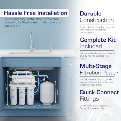 Crystal Quest Thunder Ultrafiltration/Reverse Osmosis Under Sink Water Filter System – 13 Stages of Filtration – Complete Installation Kit – 100 GPD - Image 6