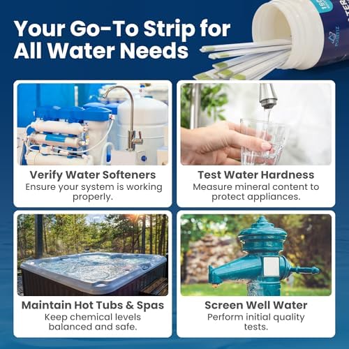 Water Hardness Test Strips – 150 Strips for Home, Well Water & Water Softeners – Instant Results in 30 Seconds – Tests Soft, Hard & Very Hard Water – Perfect for Kitchens, Showers & Appliances - Image 4