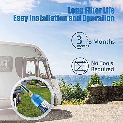 Bringpure RV Water Filter with 90 Degree Elbow and Flexible Hose Protector - Image 4