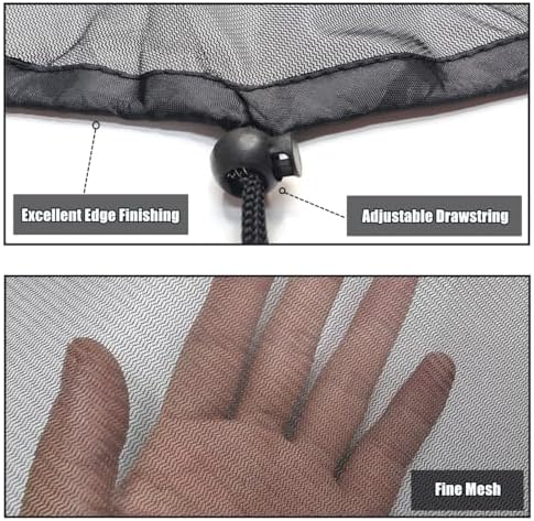 4 Pcs Rain Barrel Mesh Cover, 39.4 inch Water Collection Bucket Net with Adjustable Drawstring, Filter Screen for Outdoor Garden Rain Barrel Accessories, Prevent Fallen Leaves From Entering The Bucket - Image 5