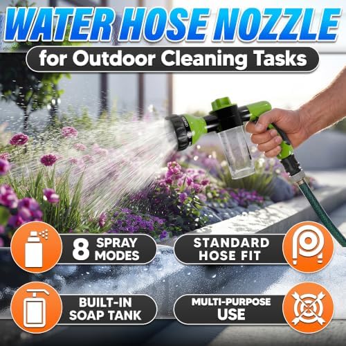 Soap Sprayer Hose Attachment, Car Wash Nozzle with Soap Dispenser - Image 4