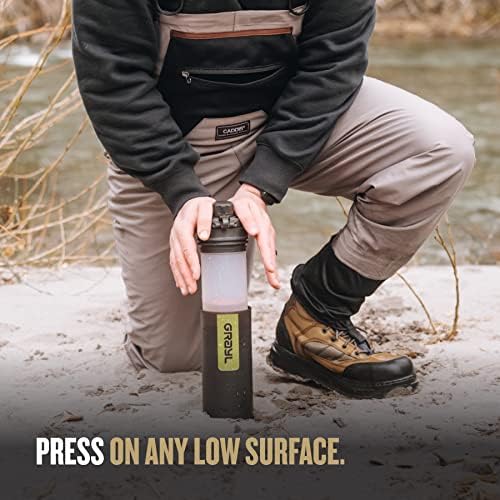 GRAYL GeoPress 24 oz Water Purifier & Water Filter Bottle, Black Camo - Image 6