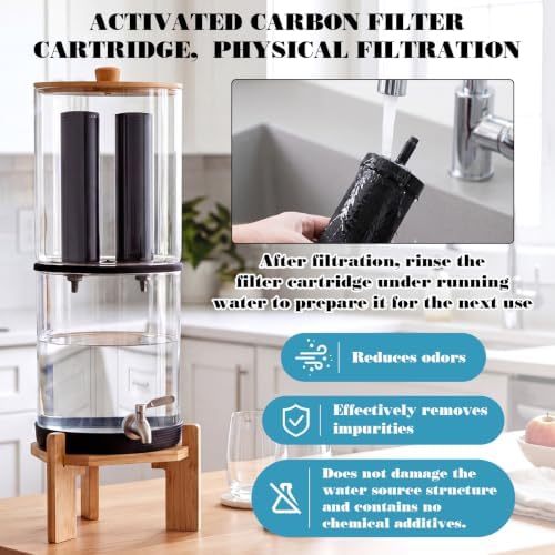 3.4 Gal Gravity Fed Water Filtration System, Glass Water Filter Dispenser - Image 4