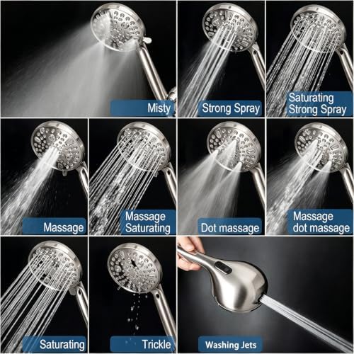 Filtered Shower Head with Handheld 10 Modes for Hard Water - Image 2