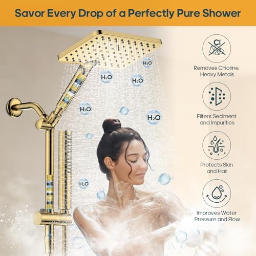 High Pressure Filtered Shower Head with Handheld Combo - Image 2