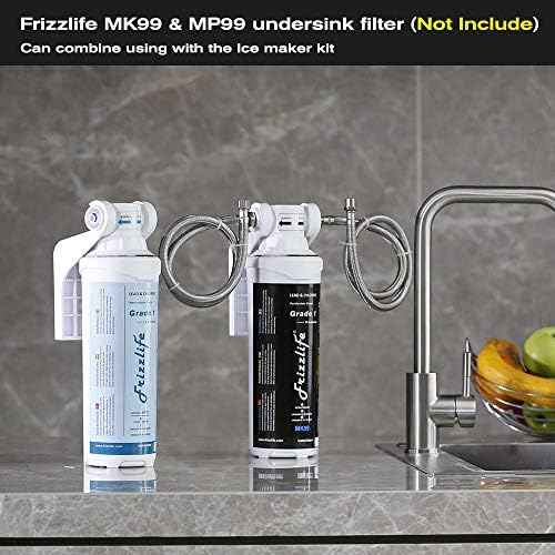 Frizzlife IMC-2 Ice Maker Fridge Water Line Installation Kit Fits For 3/8” Braided Hose Connection Braid Hose Connect Water Filter System - Image 5